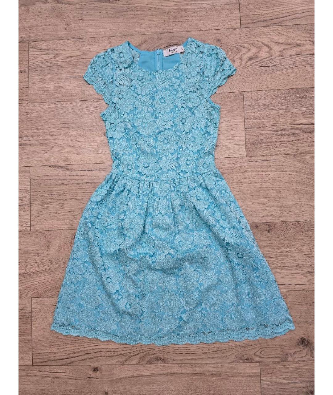 BLUGIRL Бирюзовое полиамидовое коктейльное платье, фото 10