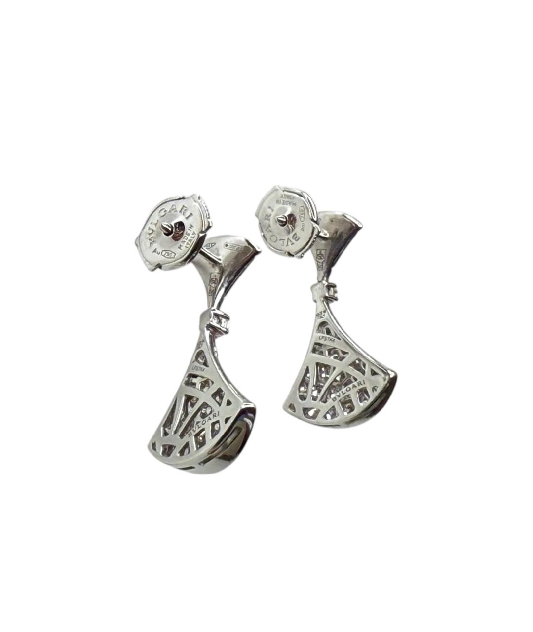 BVLGARI Серебряные серьги из белого золота, фото 2