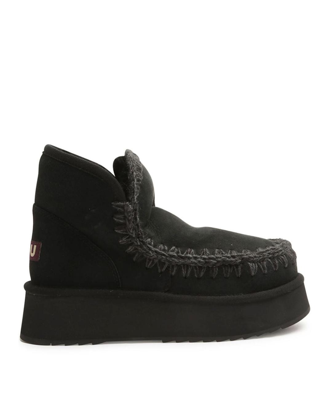 MOU Черные замшевые ботинки, фото 1