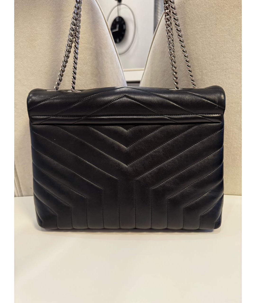 SAINT LAURENT Черная кожаная сумка через плечо, фото 2