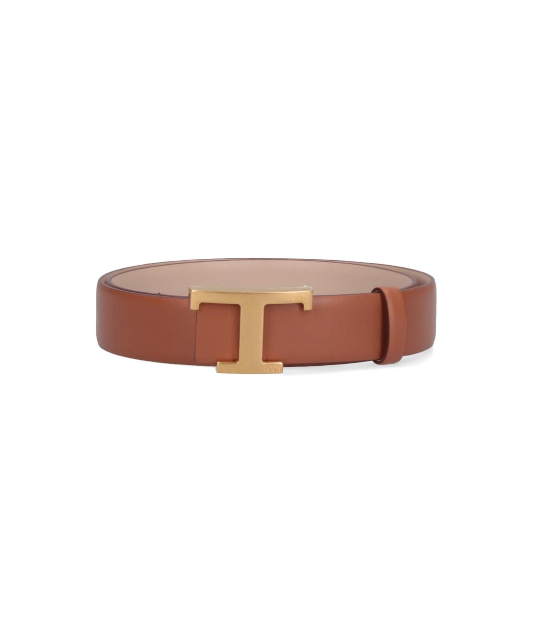 TOD'S Коричневый кожаный ремень, фото 1