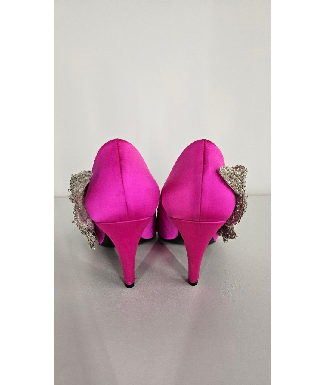 BALENCIAGA Фуксия текстильные туфли, фото 4