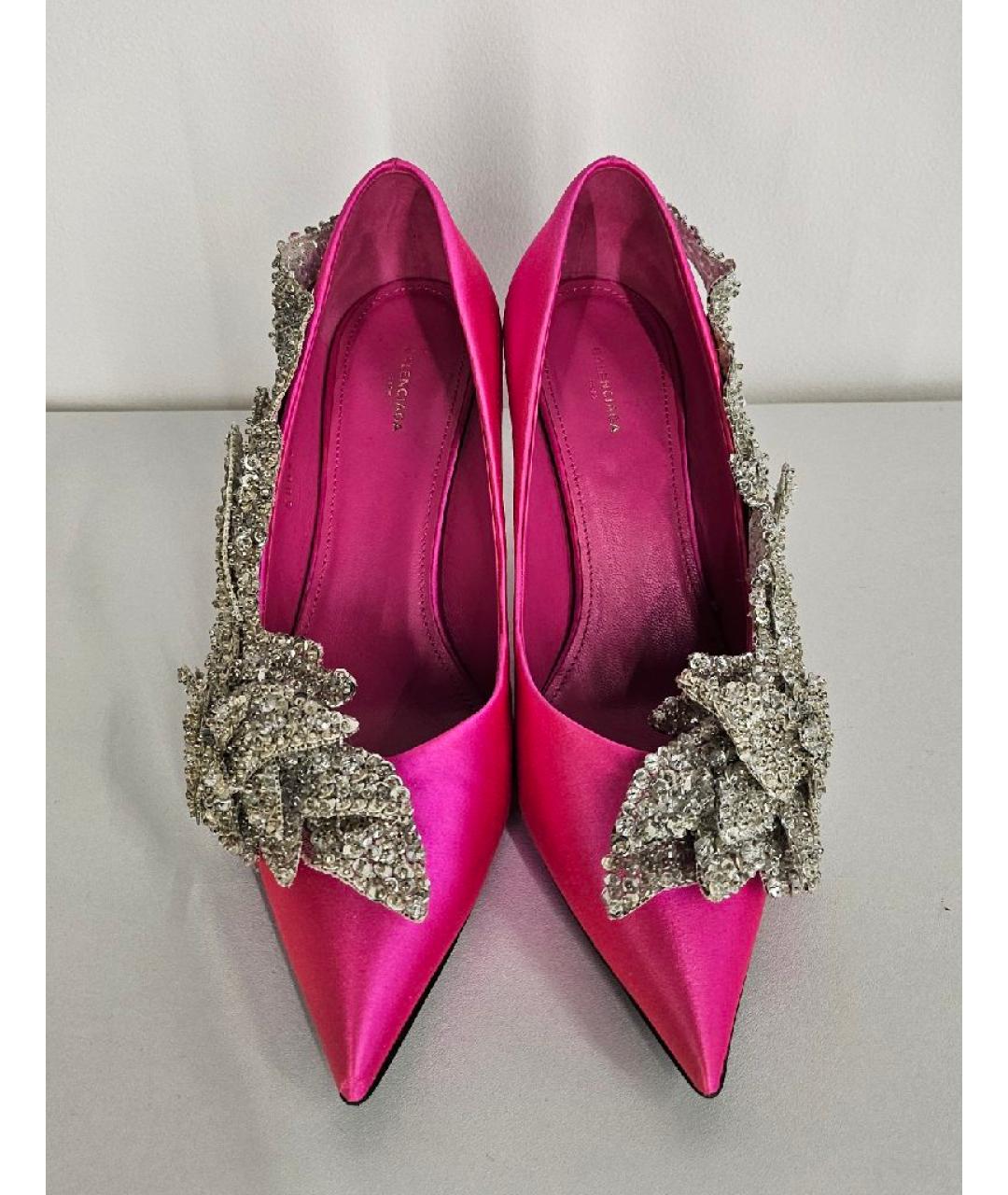 BALENCIAGA Фуксия текстильные туфли, фото 2