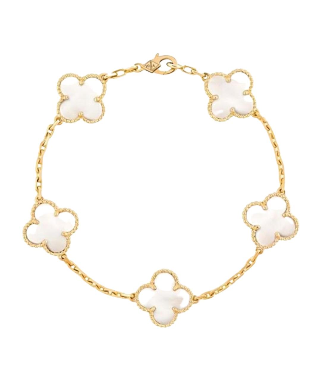 VAN CLEEF & ARPELS Белый браслет из желтого золота, фото 1