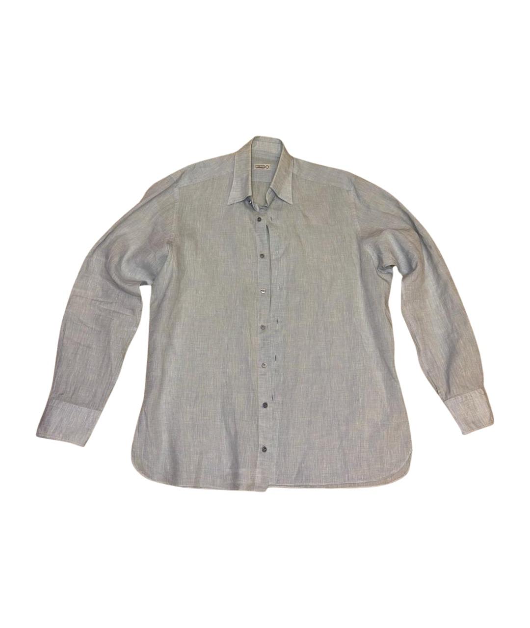 ZILLI Голубая льняная кэжуал рубашка, фото 1