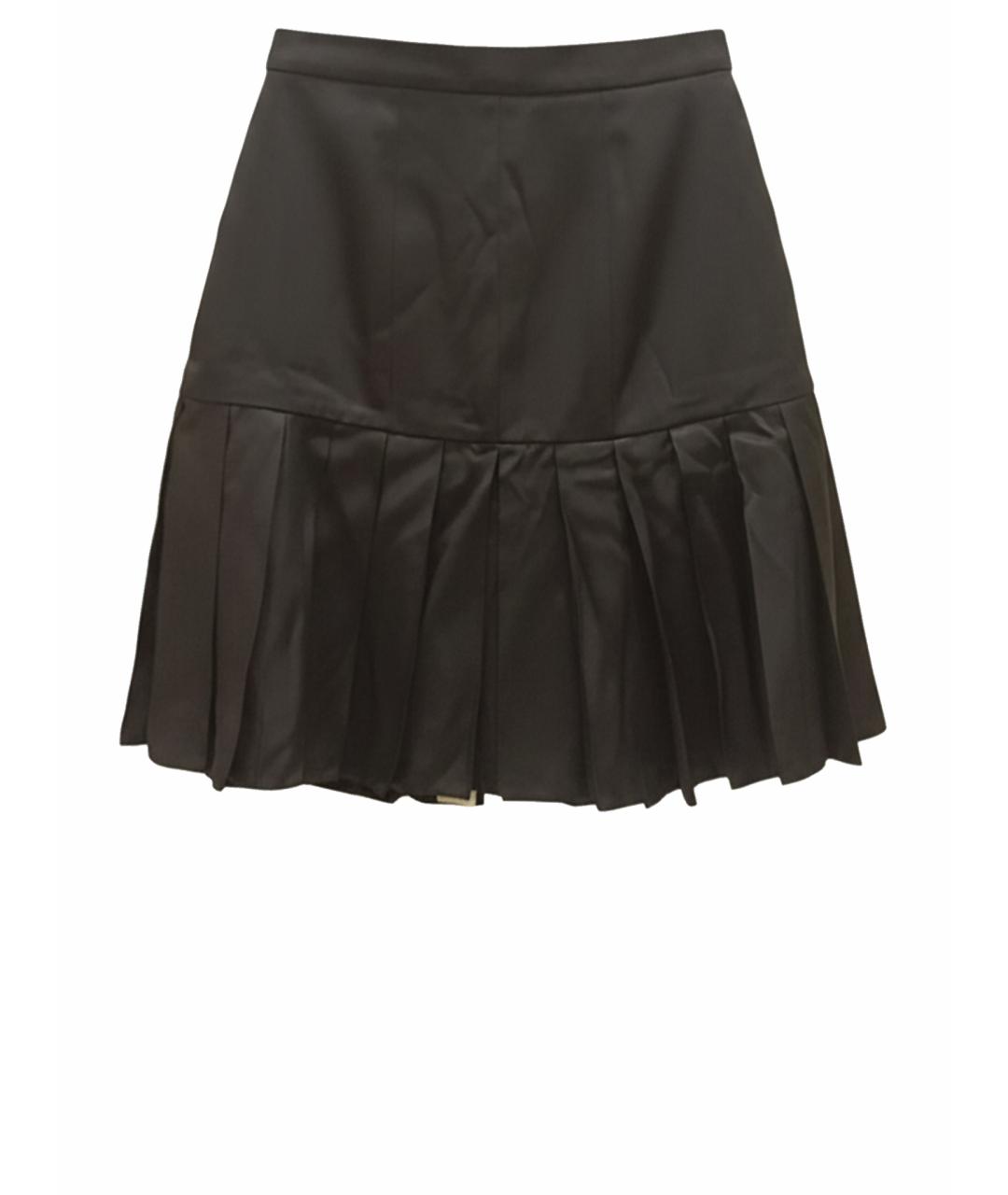 FENDI Черная хлопковая юбка миди, фото 1