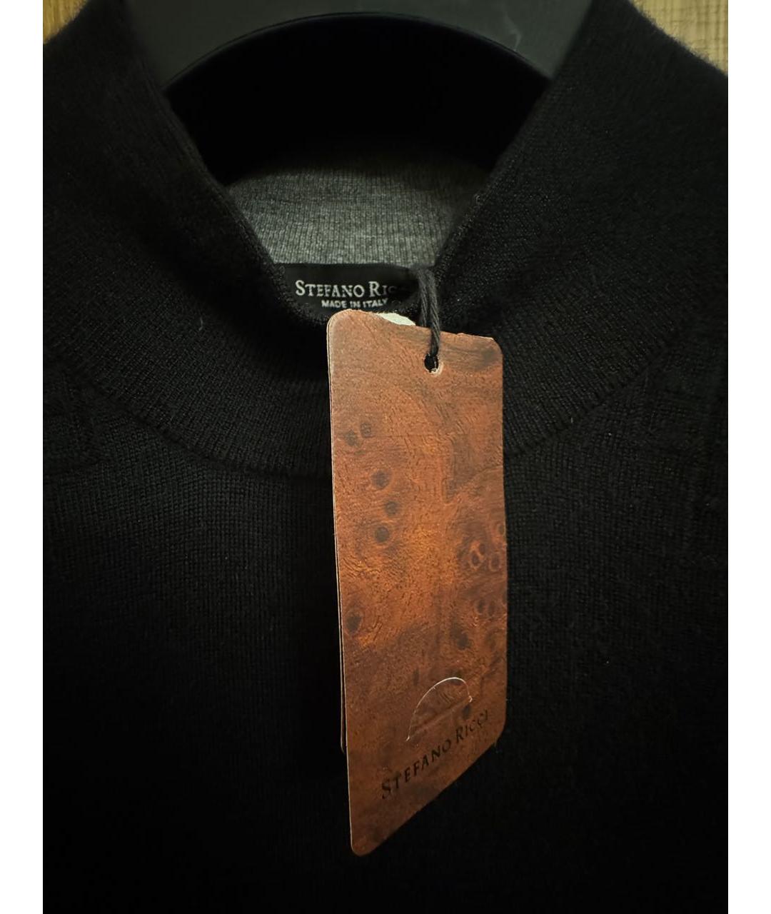 STEFANO RICCI Черный кашемировый джемпер / свитер, фото 3