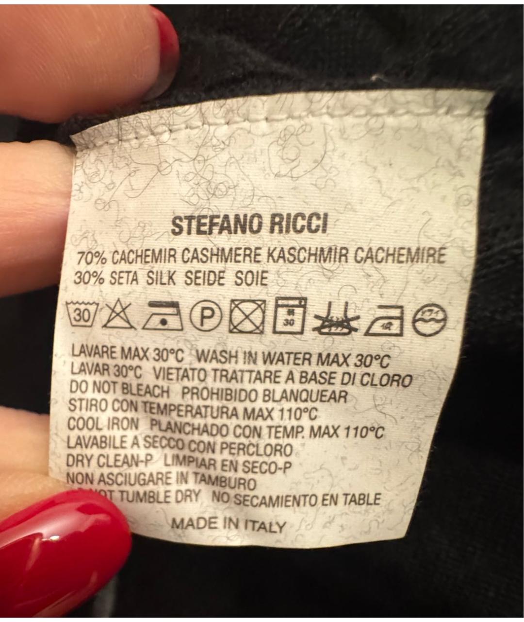 STEFANO RICCI Черный кашемировый джемпер / свитер, фото 5