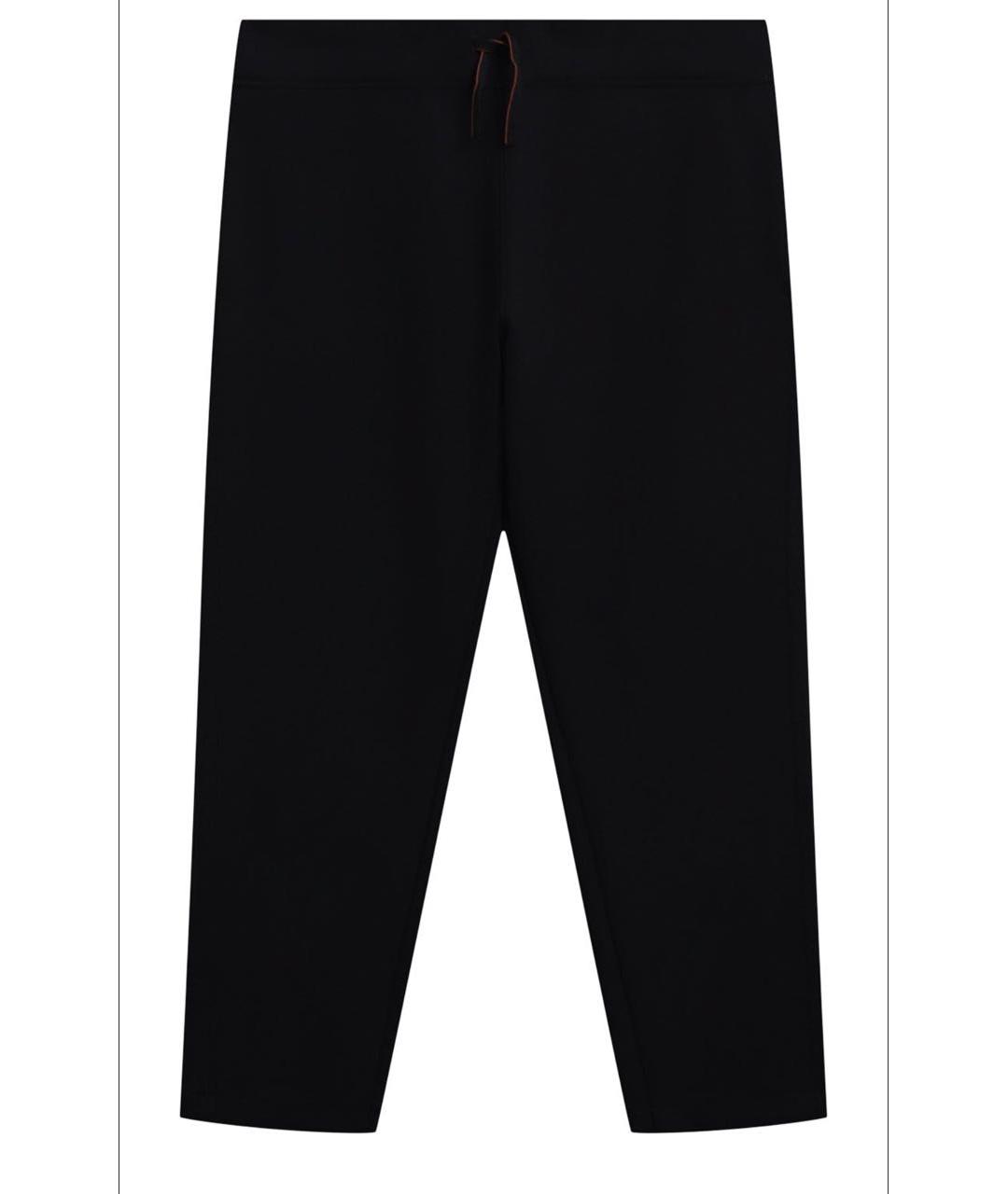 LORO PIANA Темно-синие шерстяные повседневные брюки, фото 4