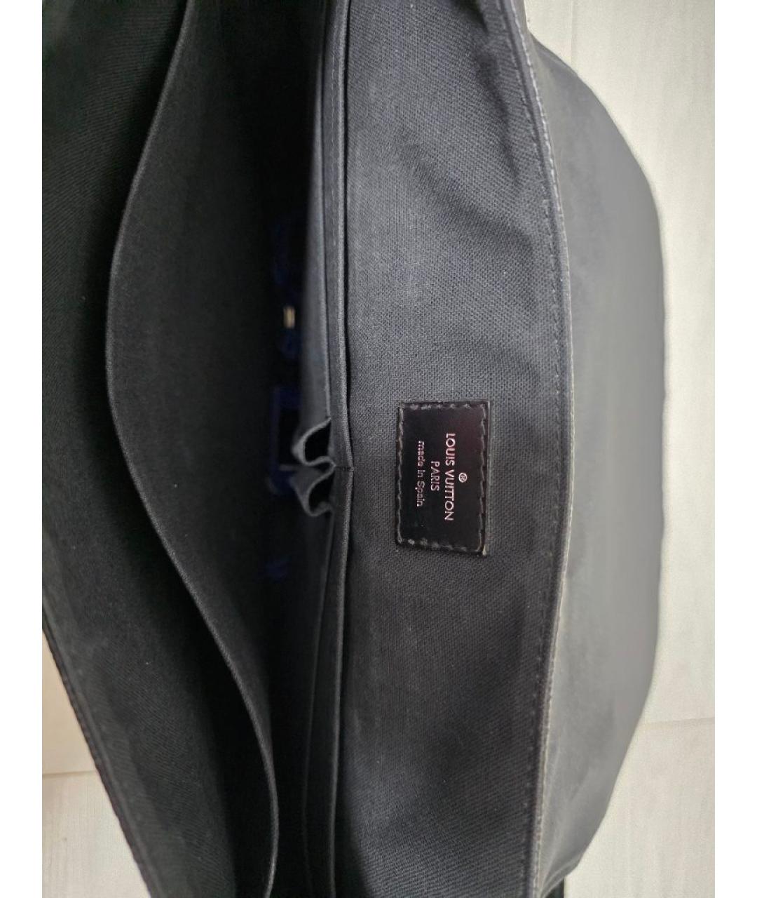 LOUIS VUITTON Антрацитовая сумка на плечо, фото 4