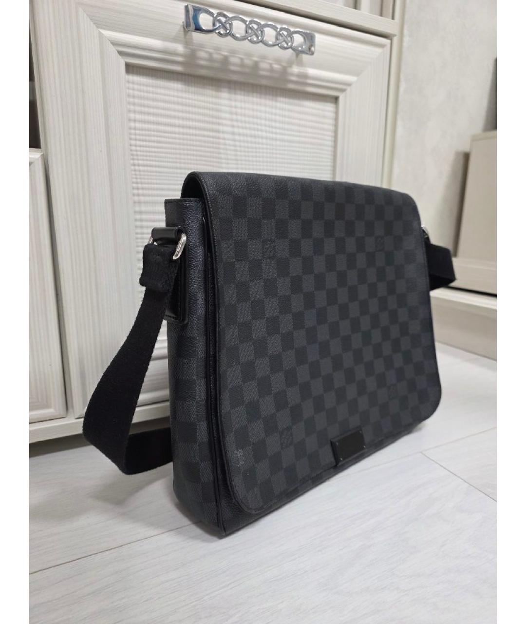 LOUIS VUITTON Антрацитовая сумка на плечо, фото 2