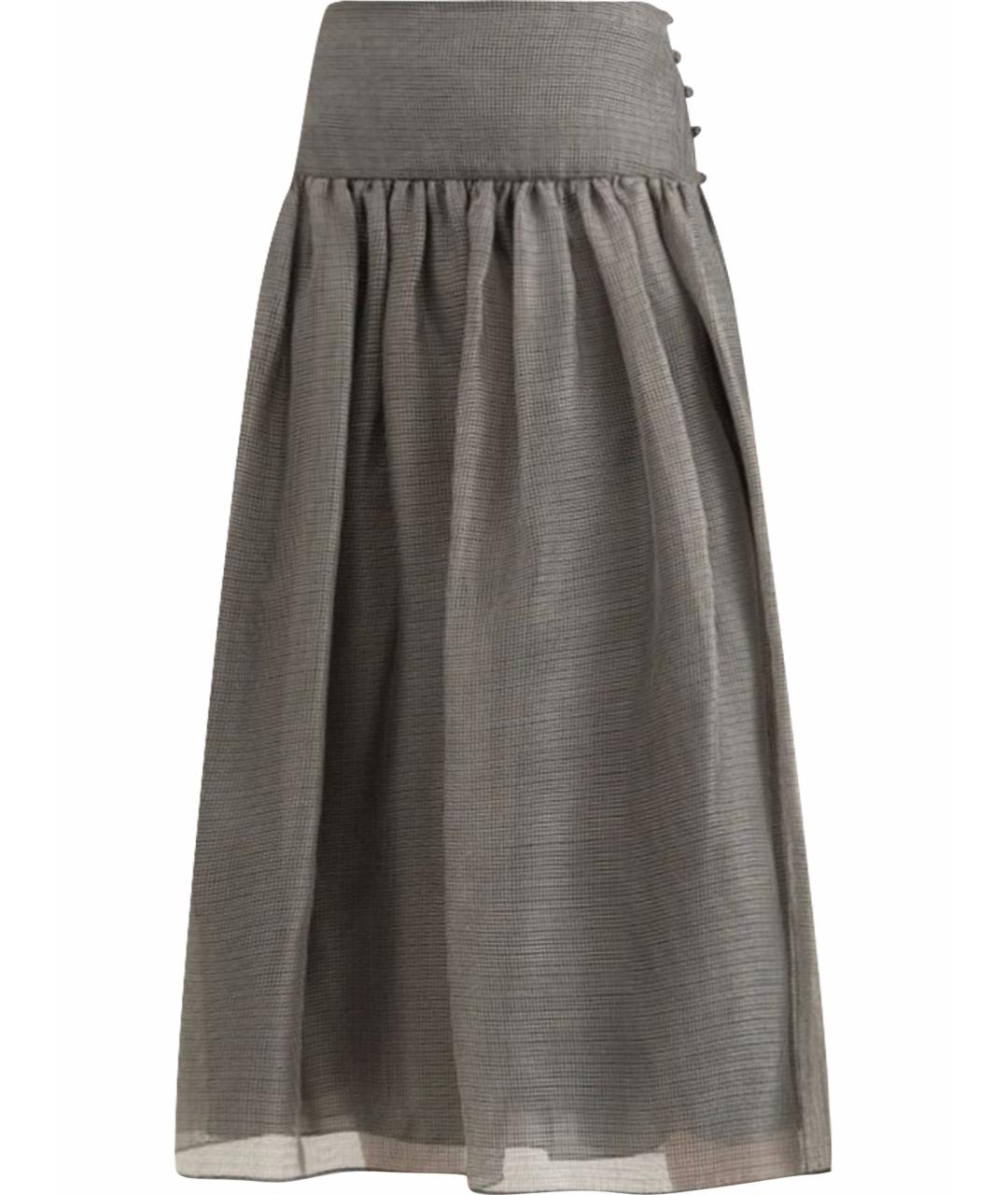 CHRISTIAN DIOR Мульти шелковая юбка миди, фото 1