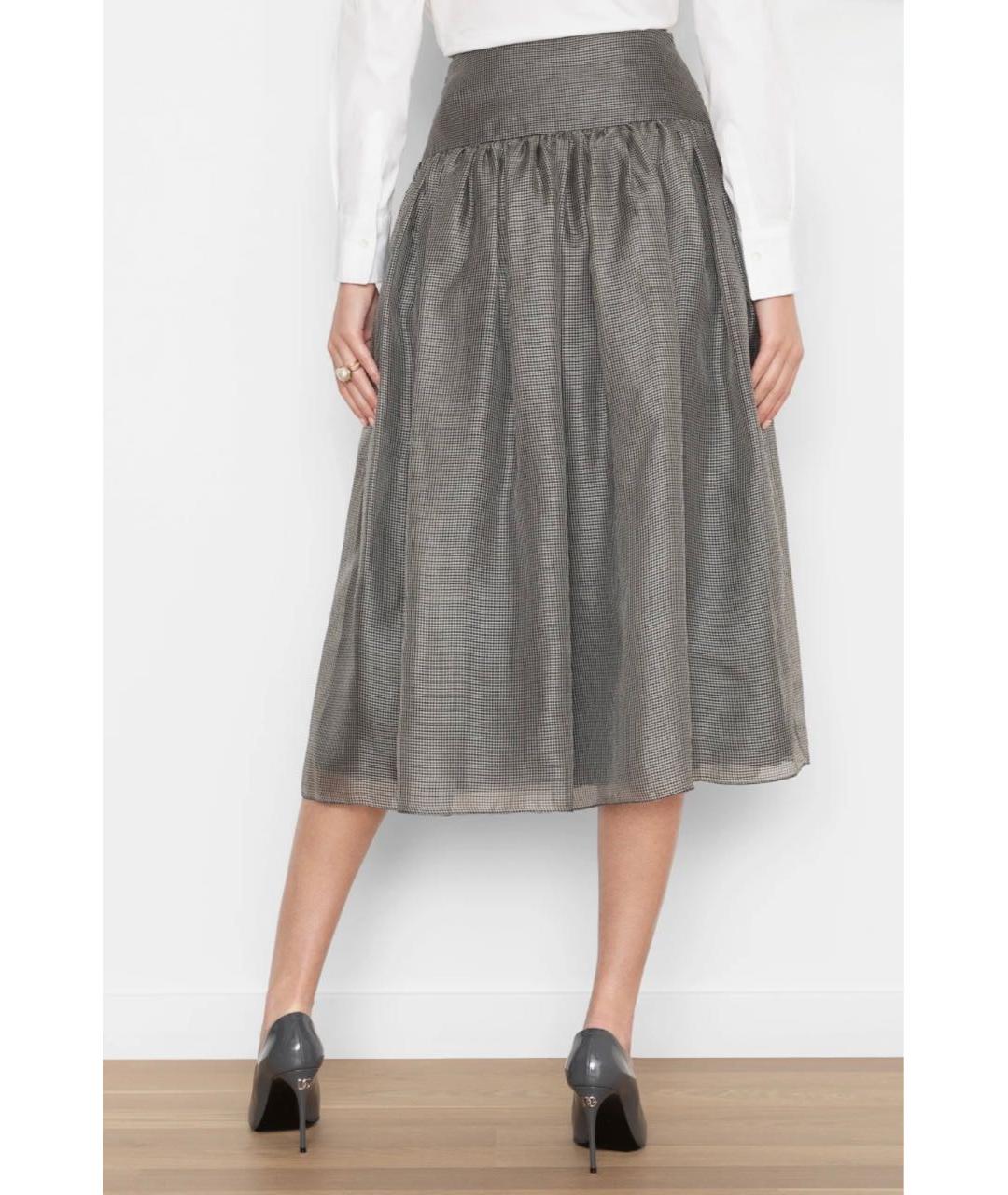 CHRISTIAN DIOR Мульти шелковая юбка миди, фото 2