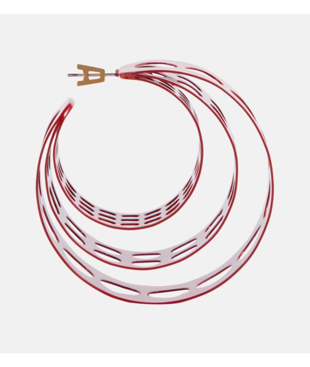ALAIA Красные металлические серьги, фото 4
