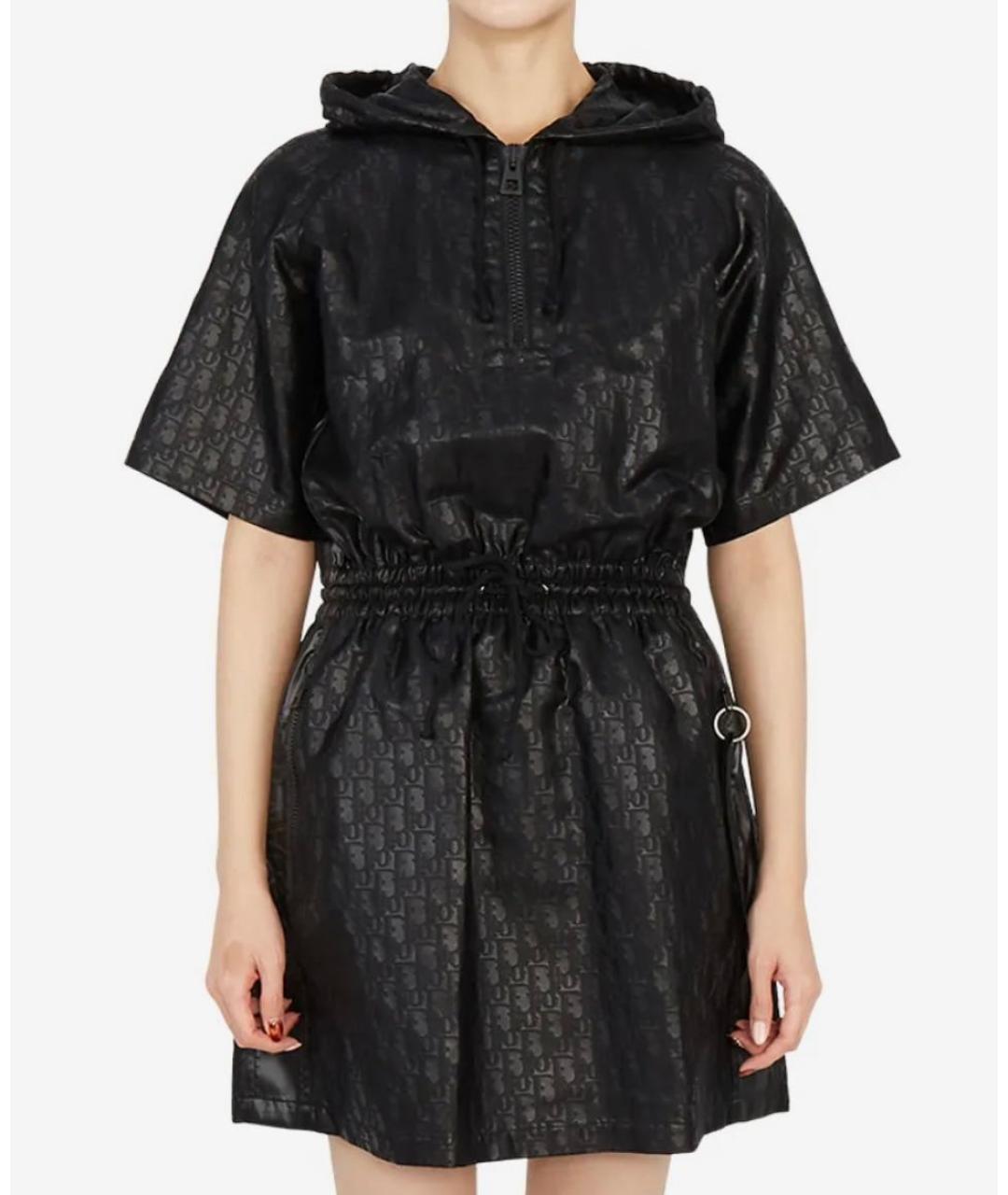 CHRISTIAN DIOR Черное полиэстеровое повседневное платье, фото 7