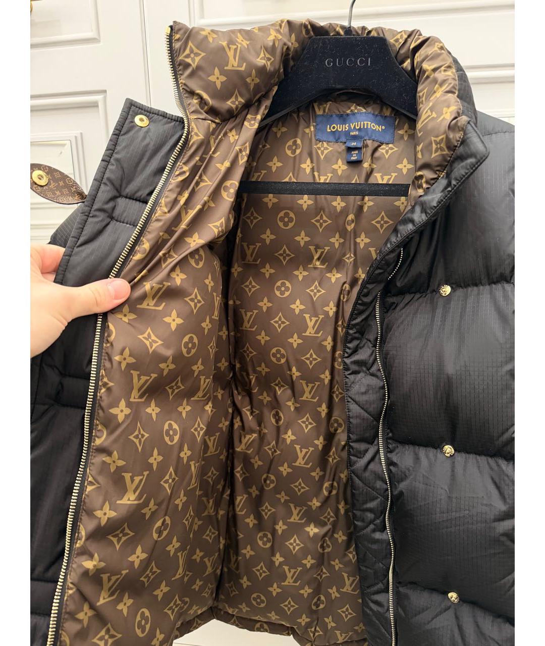 LOUIS VUITTON Черный полиамидовый пуховик, фото 4