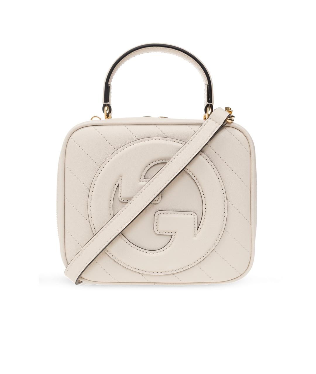 GUCCI Бежевая кожаная сумка через плечо, фото 6