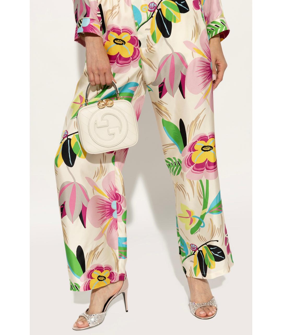 GUCCI Бежевая кожаная сумка через плечо, фото 4