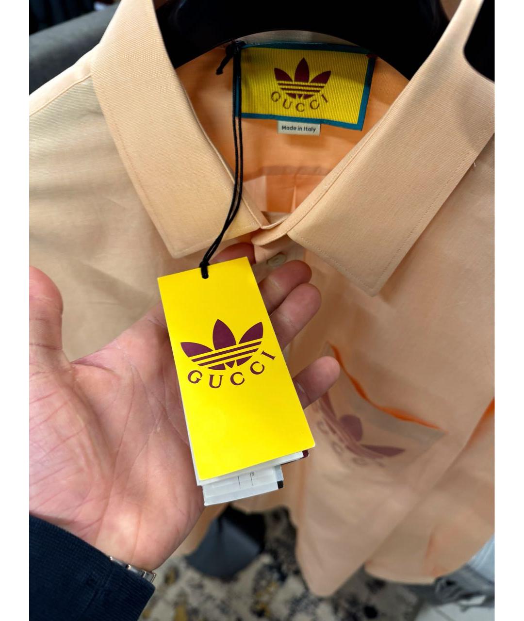 GUCCI Розовая хлопковая рубашка, фото 6