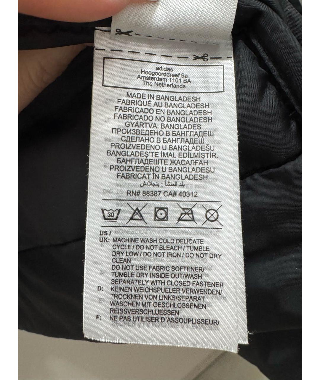 ADIDAS Черная полиэстеровая куртка, фото 8