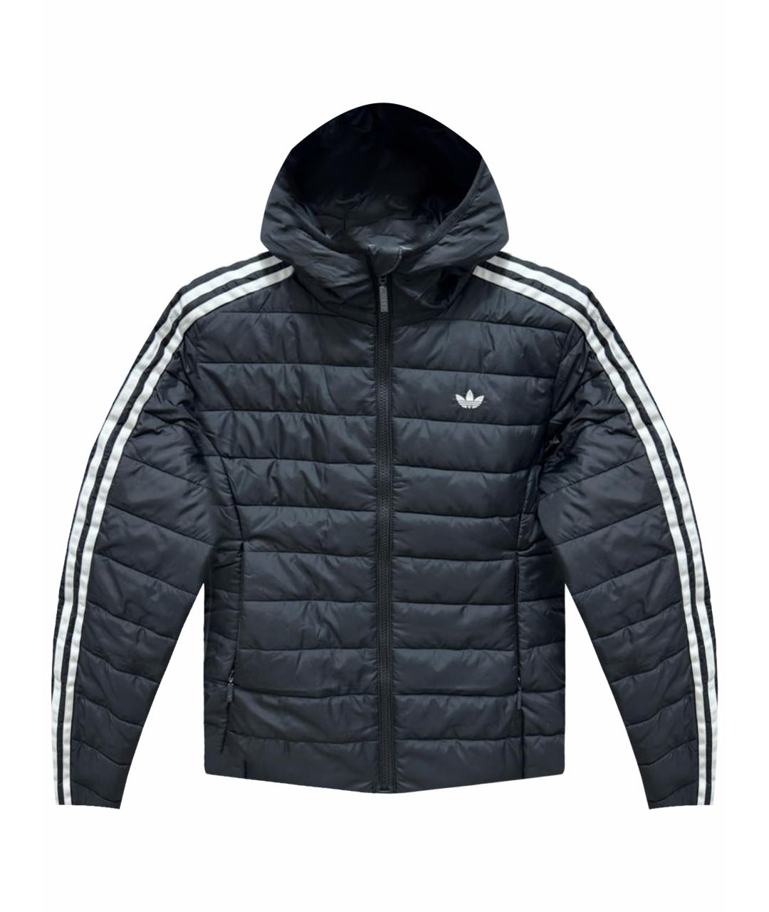 ADIDAS Черная полиэстеровая куртка, фото 1