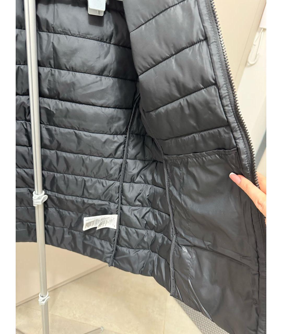 ADIDAS Черная полиэстеровая куртка, фото 7