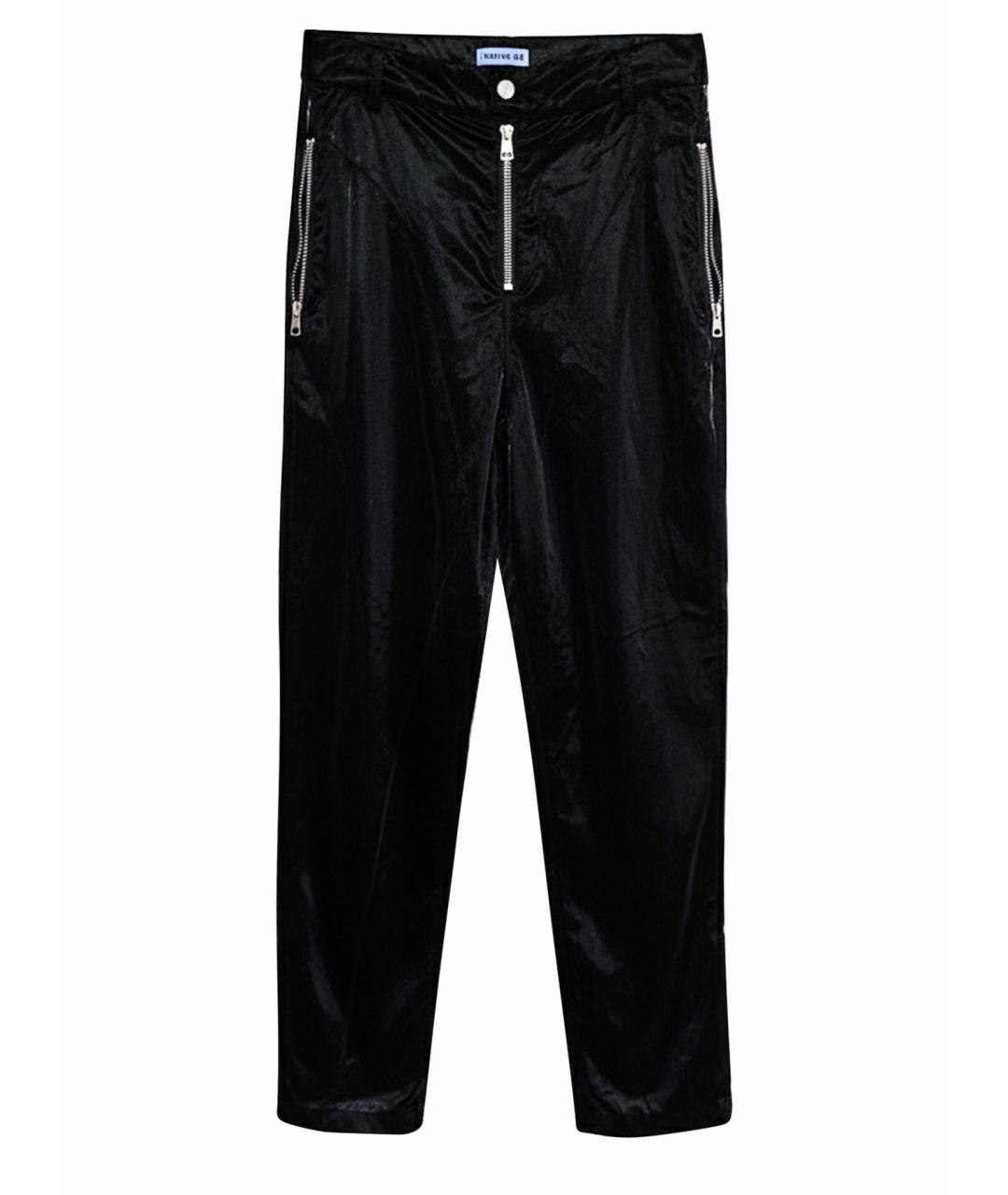 MUGLER Черные полиэстеровые повседневные брюки, фото 1