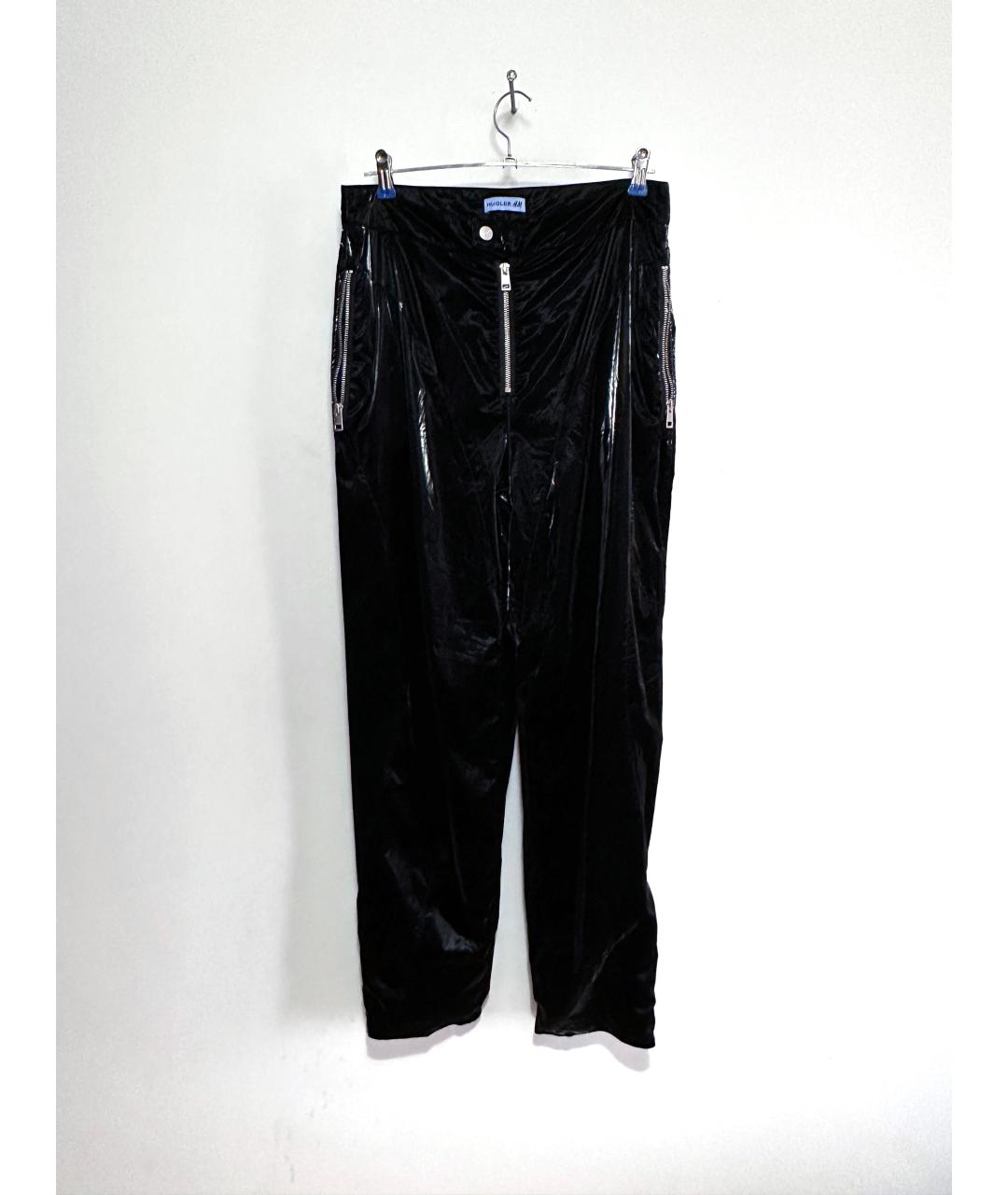 MUGLER Черные полиэстеровые повседневные брюки, фото 10