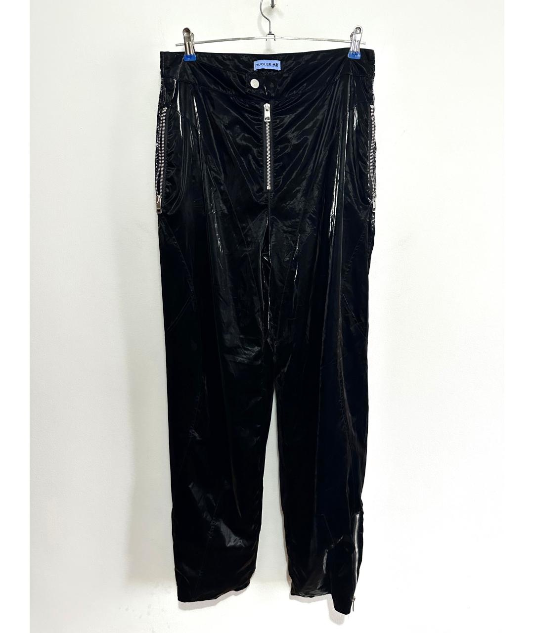 MUGLER Черные полиэстеровые повседневные брюки, фото 2