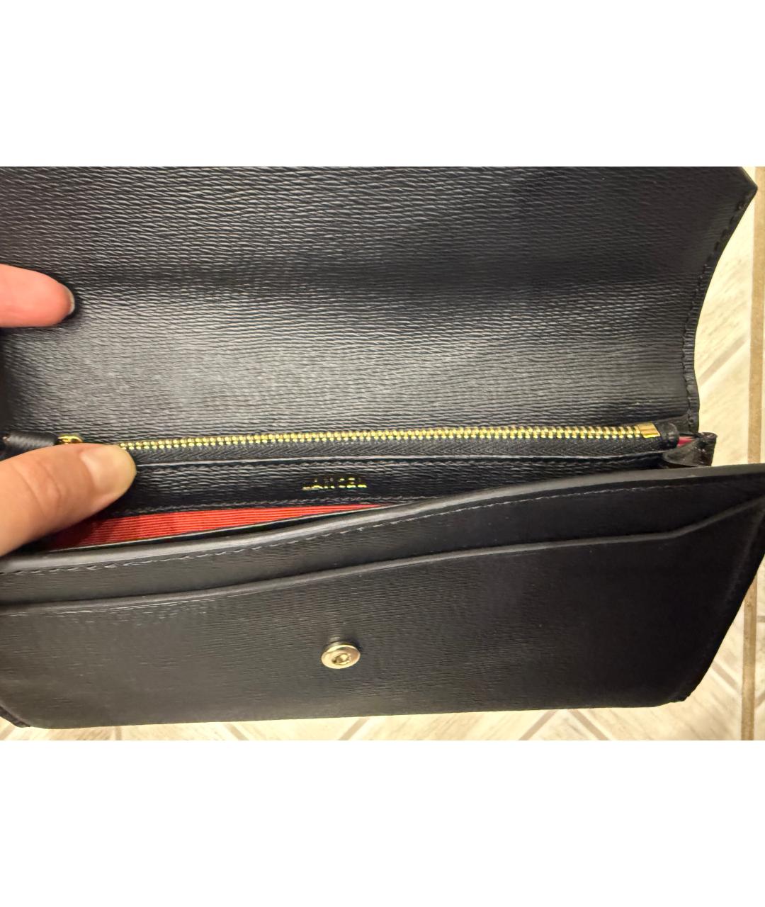 LANCEL Черный кожаный кошелек, фото 3