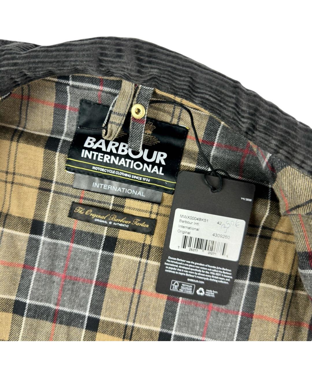 BARBOUR Черная хлопковая куртка, фото 3