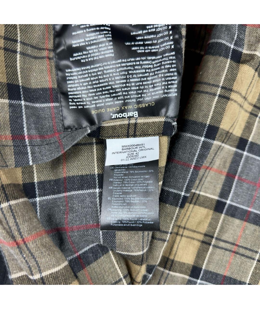 BARBOUR Черная хлопковая куртка, фото 7