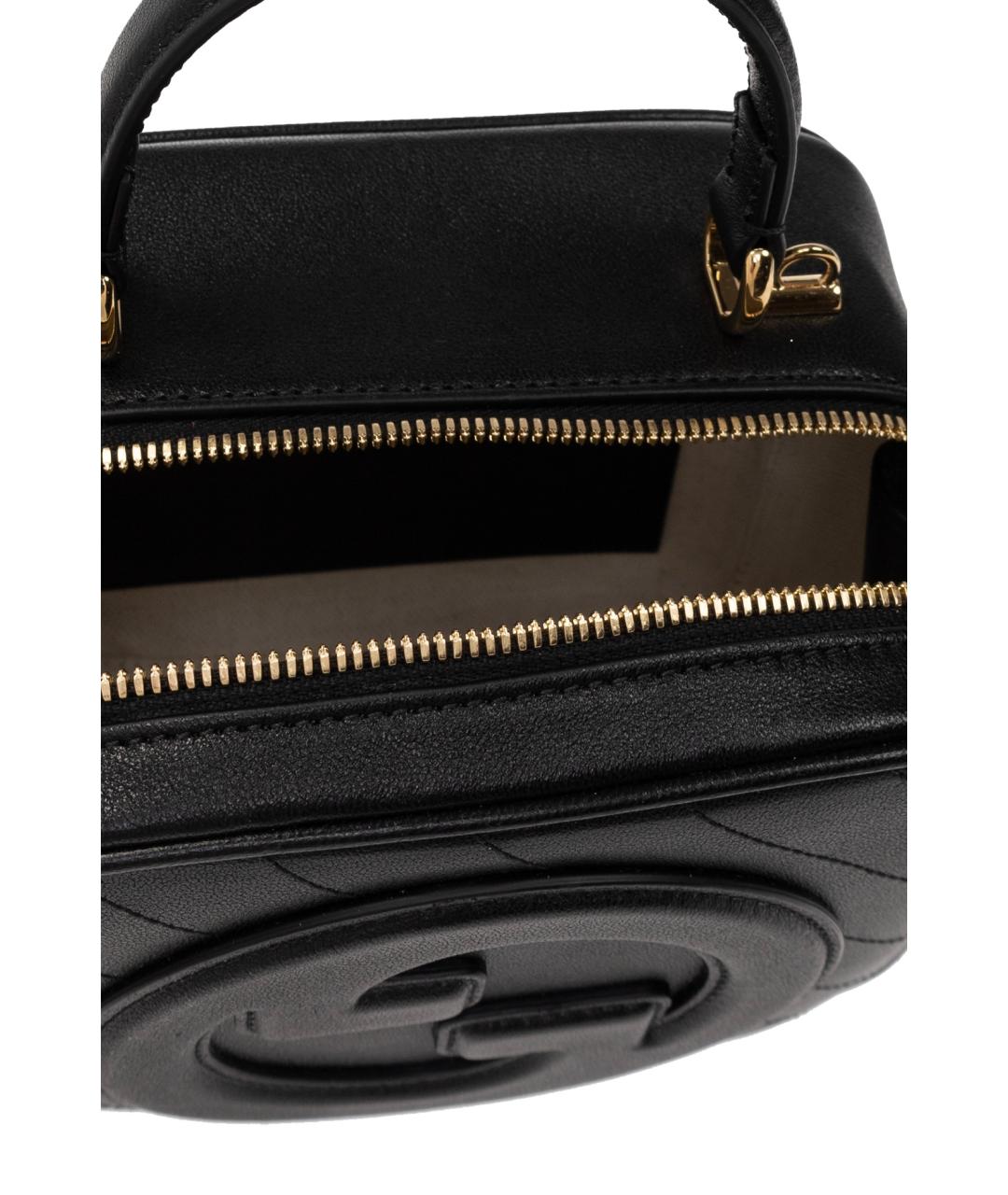 GUCCI Черная кожаная сумка через плечо, фото 4