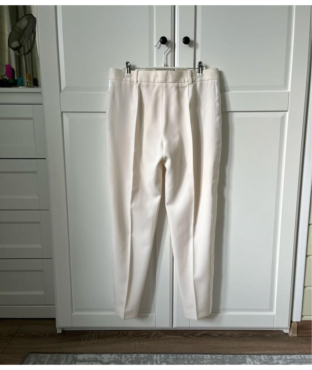 STELLA MCCARTNEY Белые шерстяные прямые брюки, фото 2