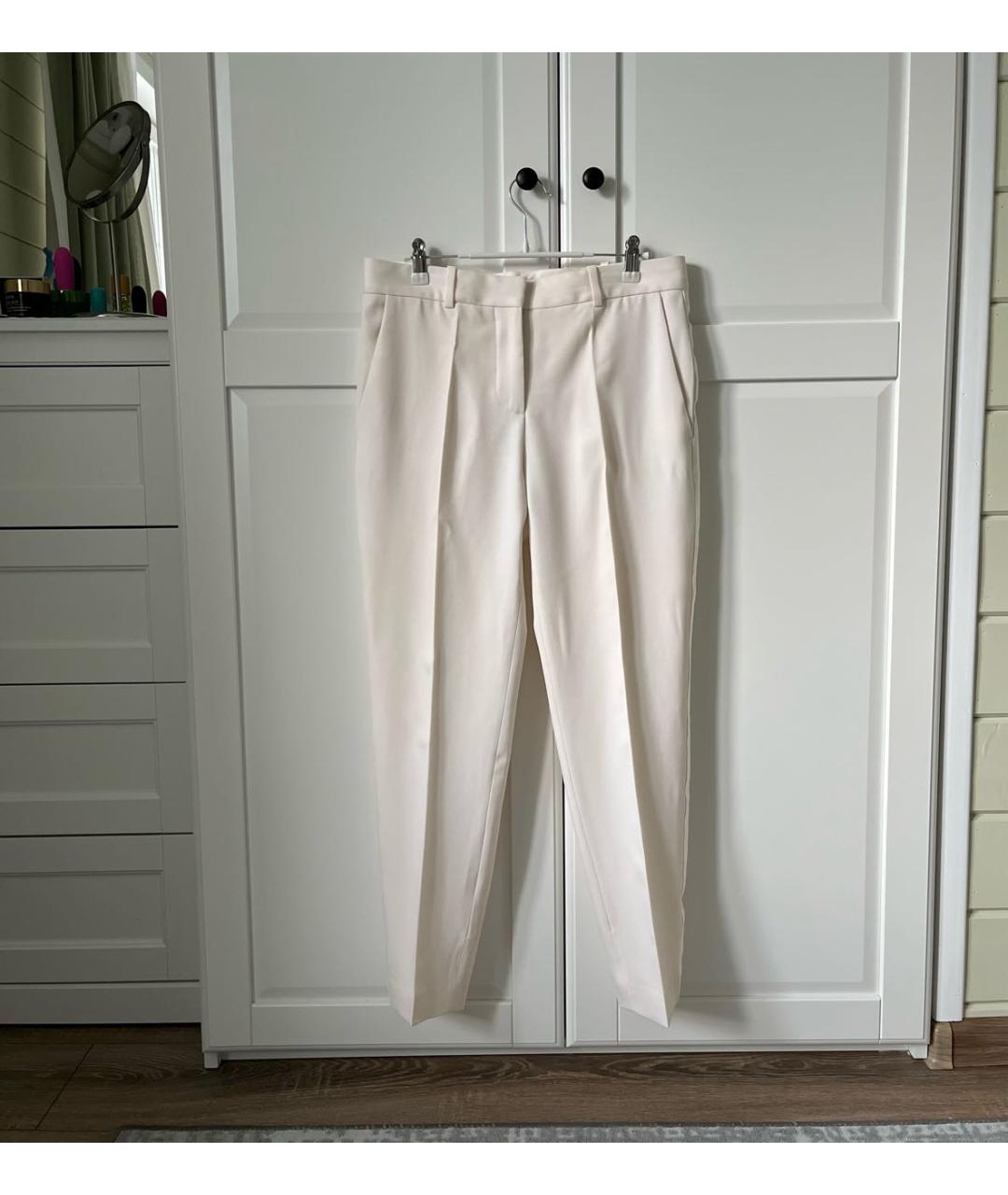STELLA MCCARTNEY Белые шерстяные прямые брюки, фото 9