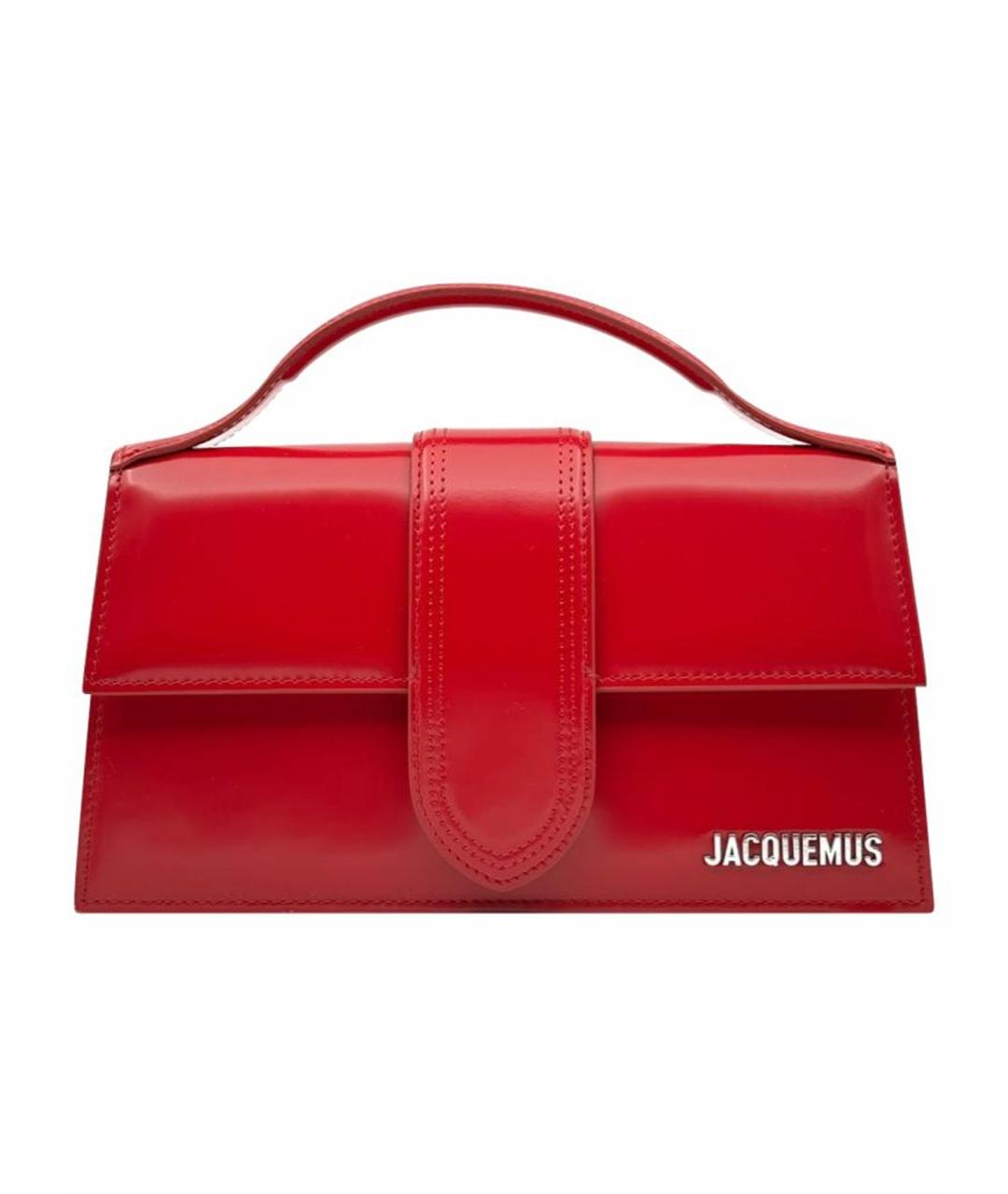 JACQUEMUS Красная кожаная сумка через плечо, фото 1