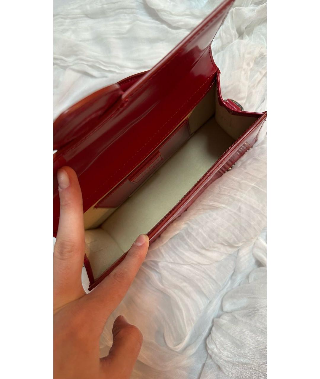 JACQUEMUS Красная кожаная сумка через плечо, фото 4