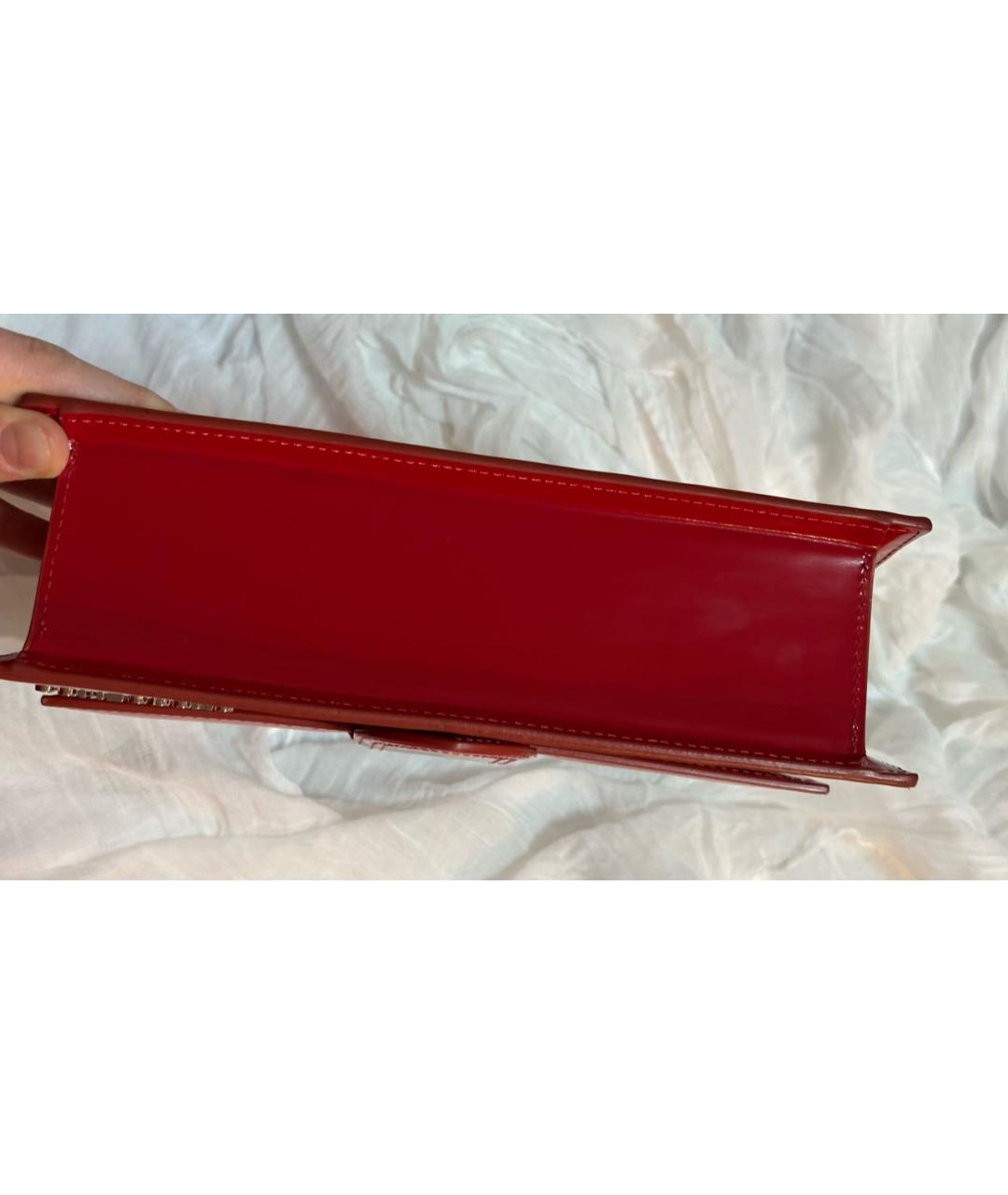 JACQUEMUS Красная кожаная сумка через плечо, фото 8