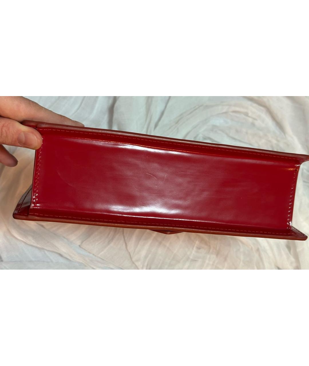 JACQUEMUS Красная кожаная сумка через плечо, фото 7