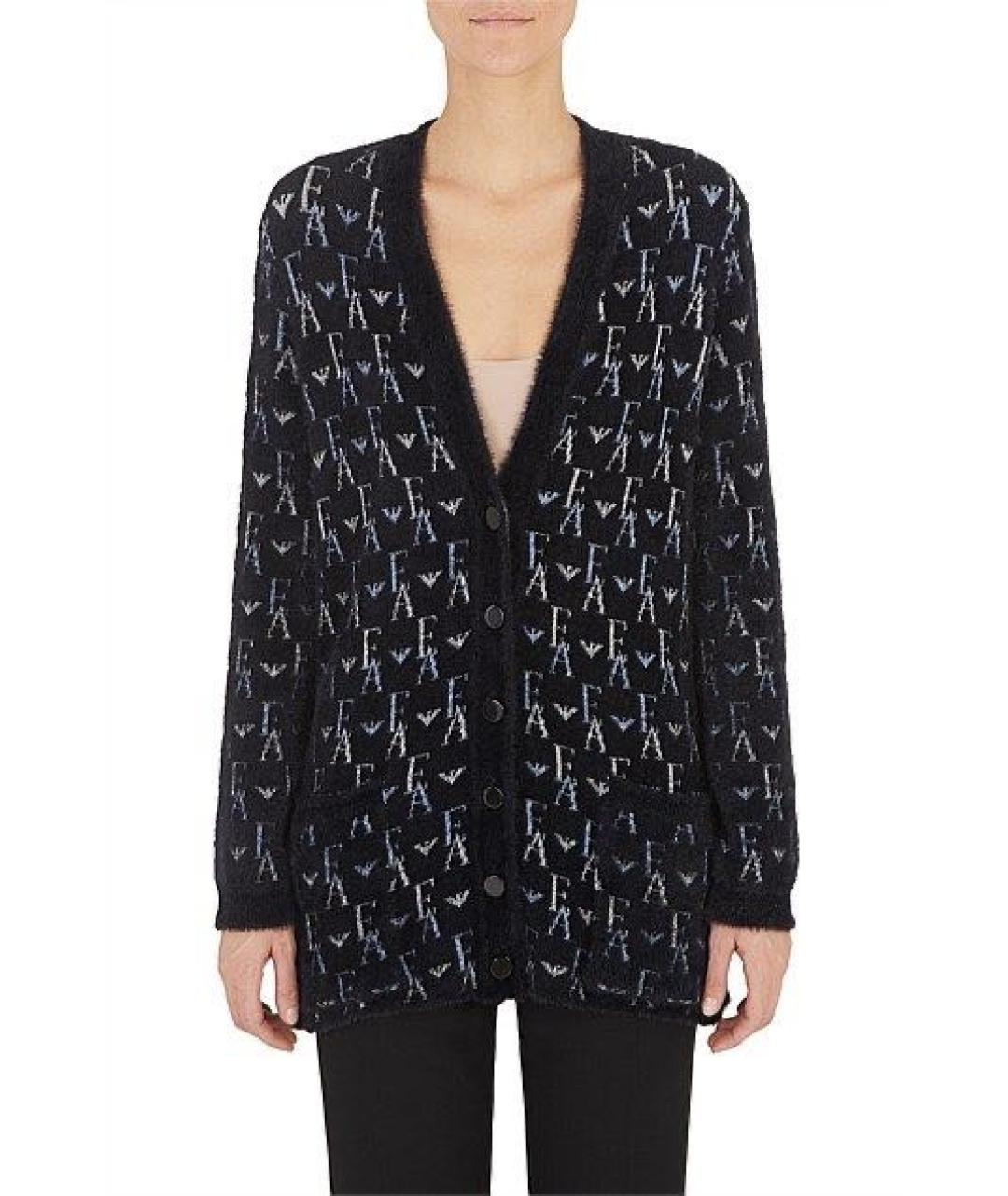 EMPORIO ARMANI Черный шерстяной кардиган, фото 2