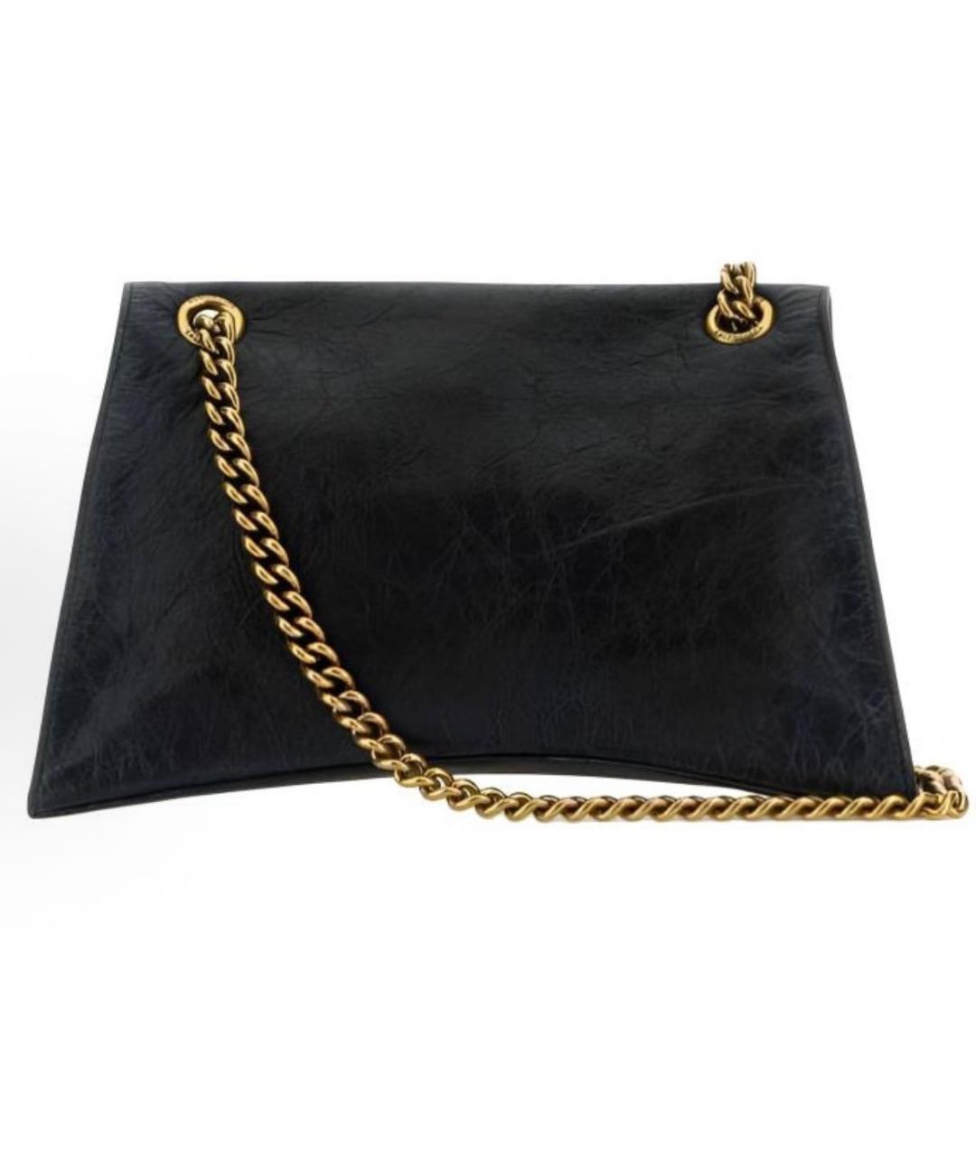 BALENCIAGA Черная кожаная сумка через плечо, фото 3