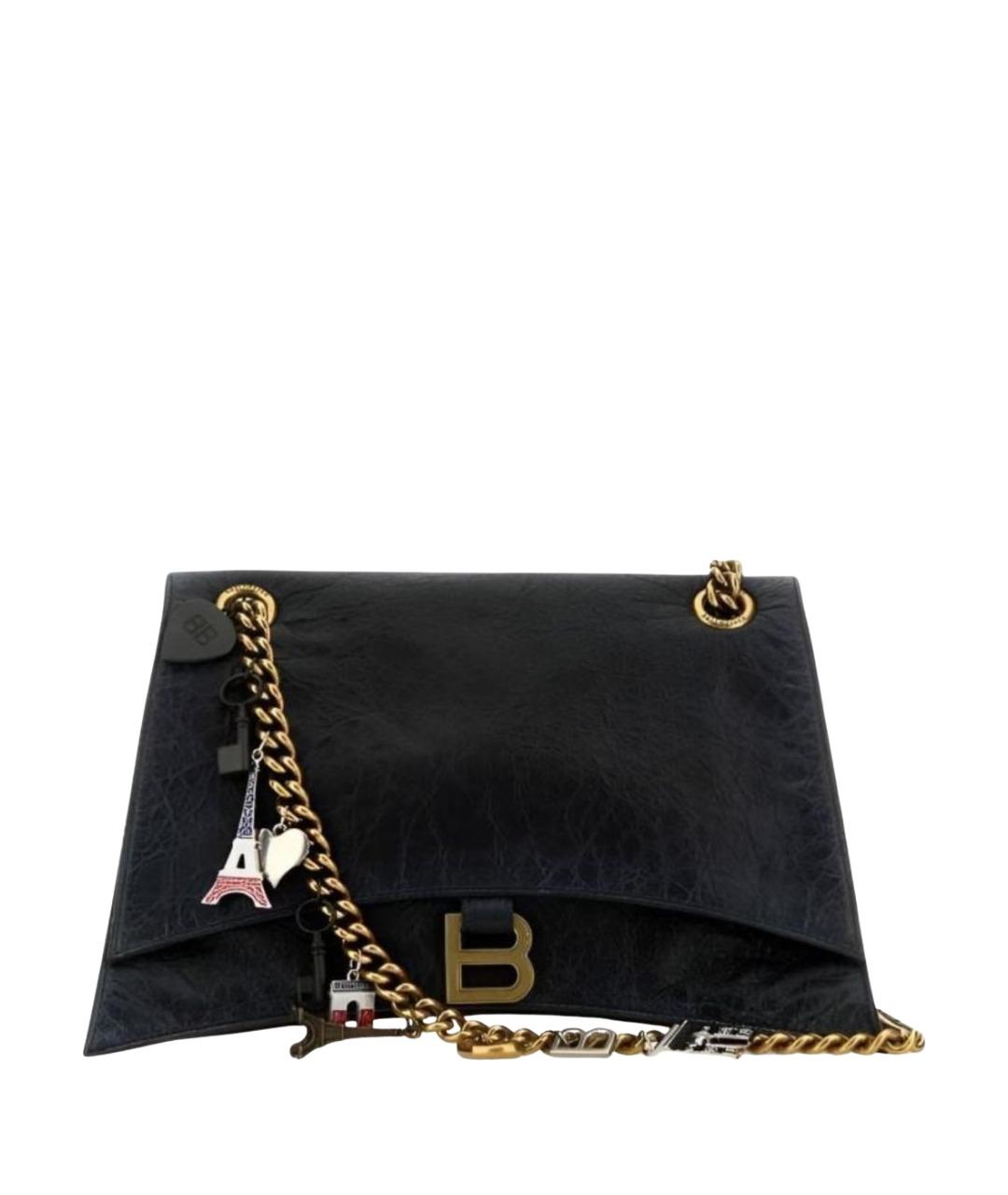 BALENCIAGA Черная кожаная сумка через плечо, фото 1