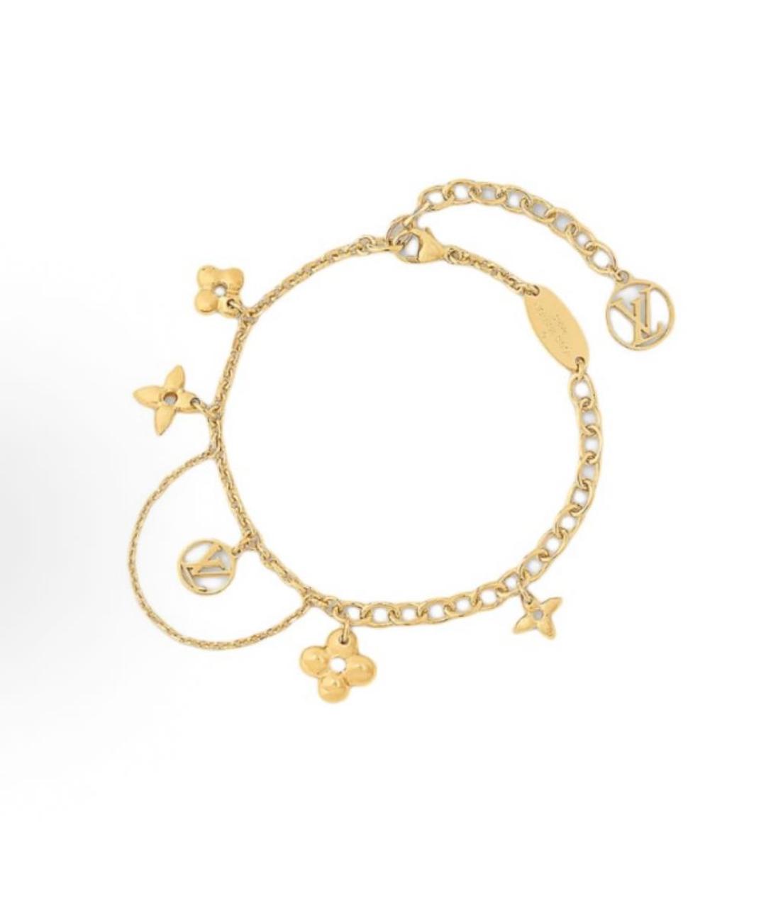 LOUIS VUITTON Золотой латунный браслет, фото 3