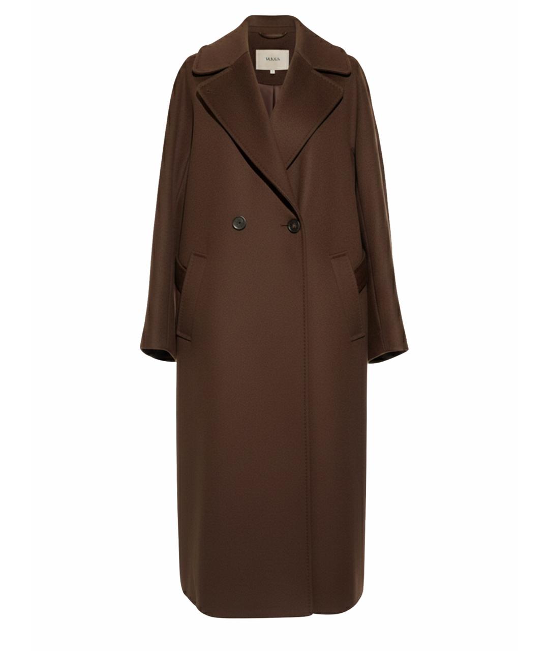 WEEKEND MAX MARA Коричневое шерстяное пальто, фото 1