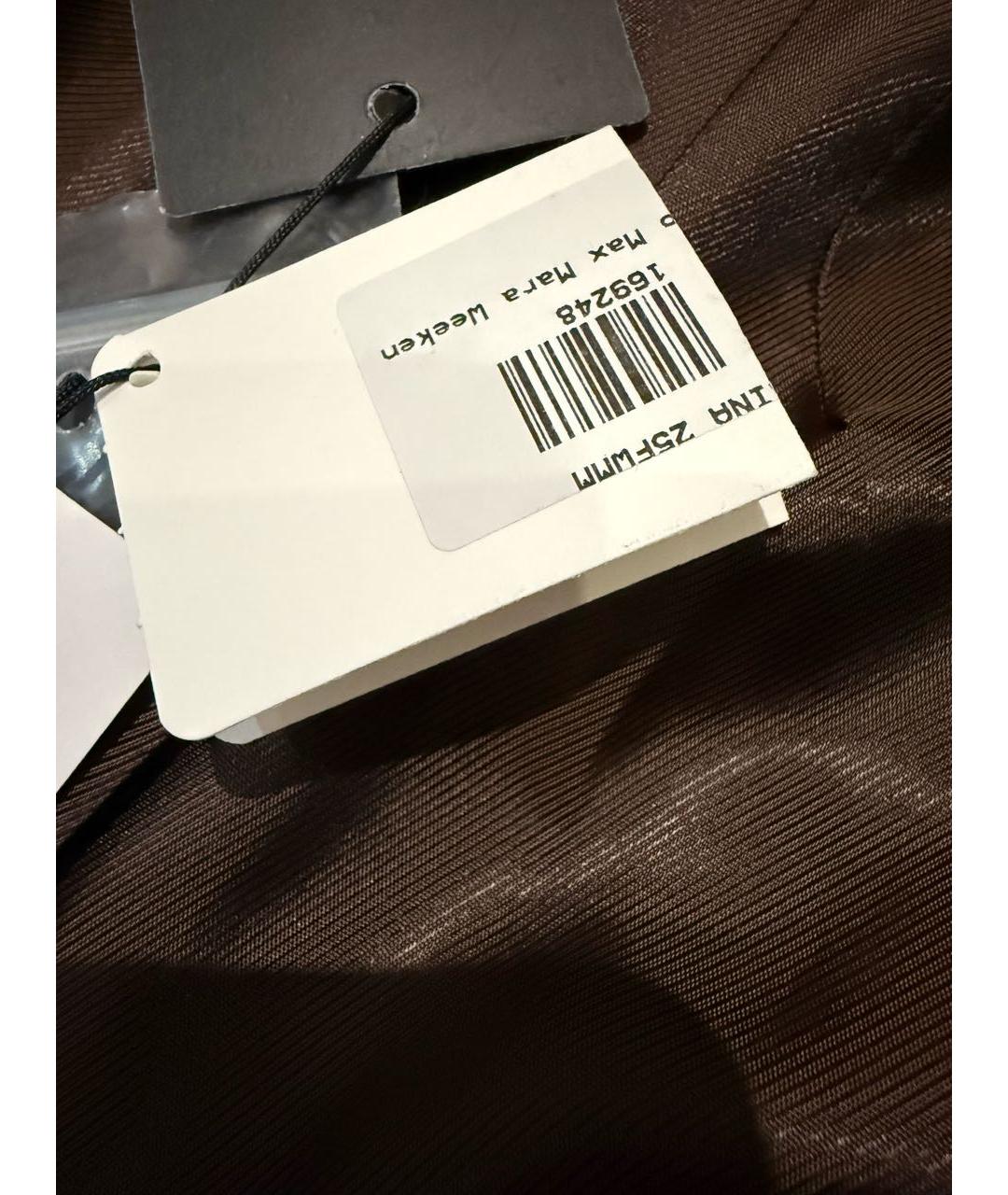 WEEKEND MAX MARA Коричневое шерстяное пальто, фото 6