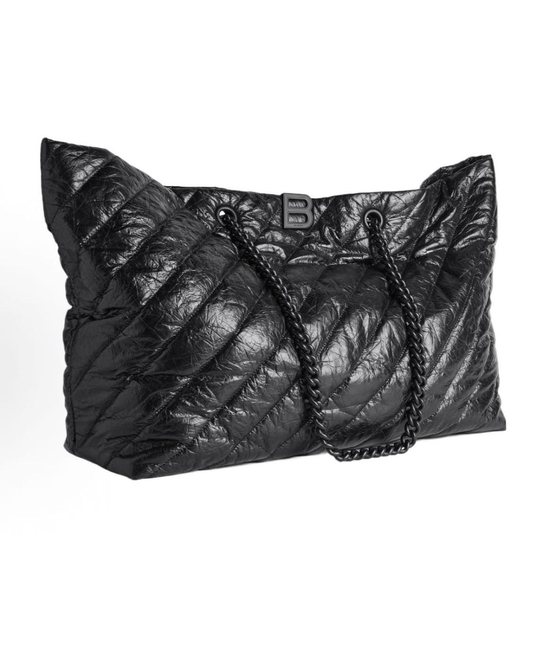 BALENCIAGA Черная кожаная сумка через плечо, фото 2