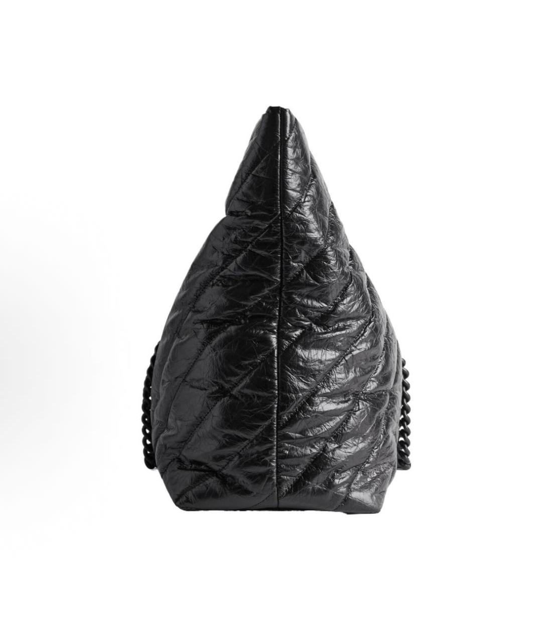 BALENCIAGA Черная кожаная сумка через плечо, фото 3