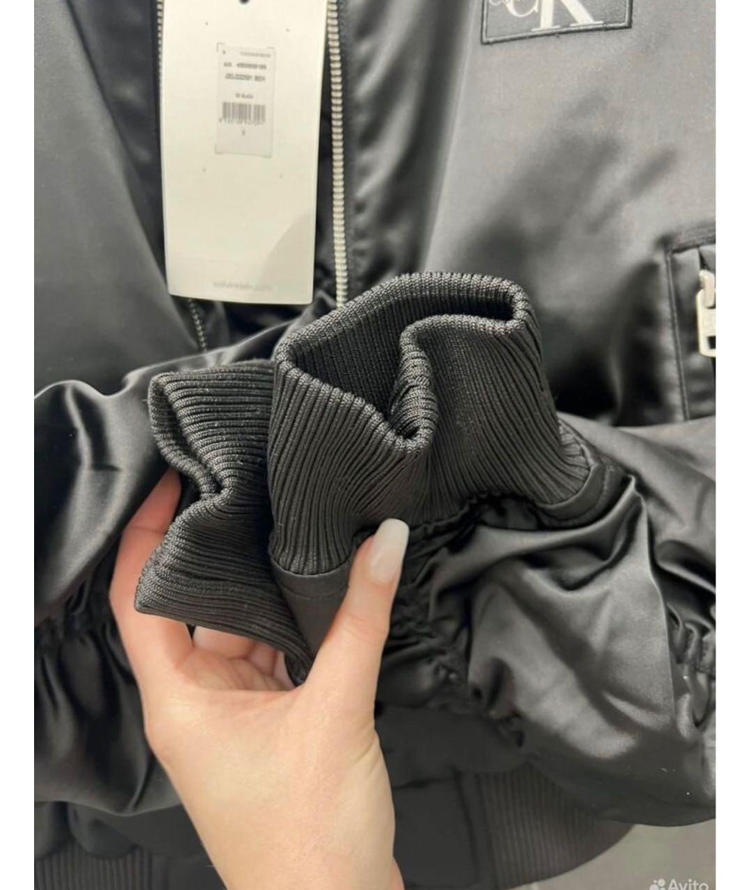 CALVIN KLEIN JEANS Черная полиэстеровая куртка, фото 5