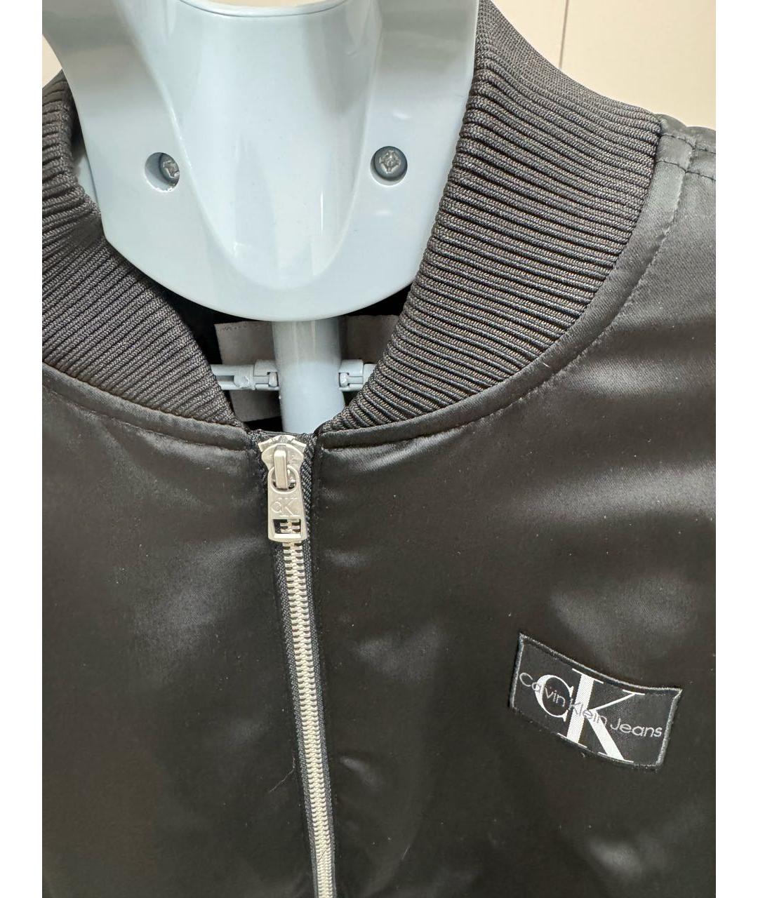 CALVIN KLEIN JEANS Черная полиэстеровая куртка, фото 4