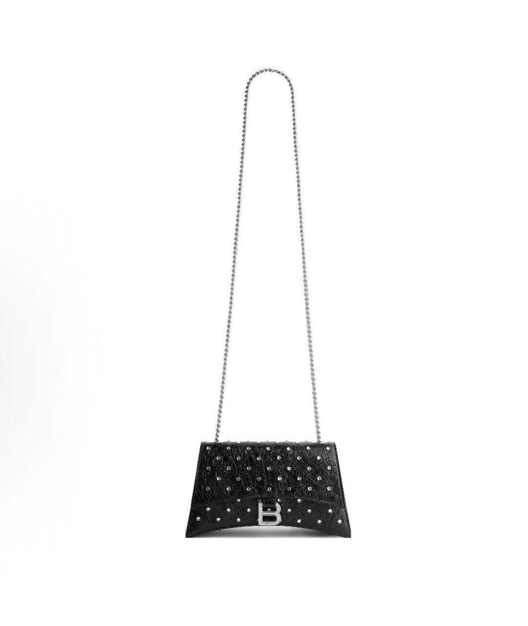 BALENCIAGA Черная кожаная сумка через плечо, фото 3